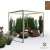Pergola K 2.4 240x254x254 render z roślinami ciemny dąb.png